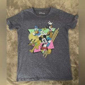 Disney t-shirt grey size XS Mickey Mouse Goofy Donald Duck Pluto